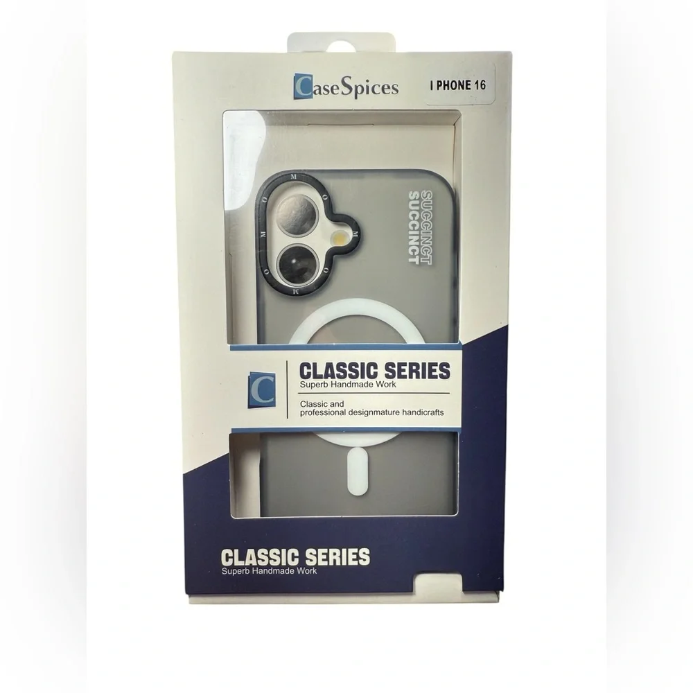 CaseSpices iPhone 16 MagSafe Case – Classic Series (Gray/Clear)